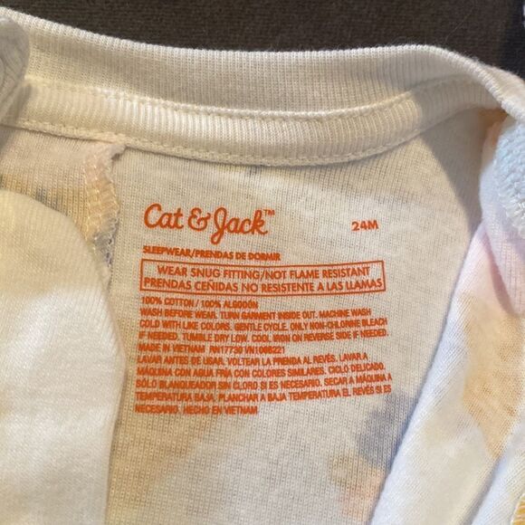 Kids Toddler Cat & Jack 2 Pack Footless Sleep Suit Pajamas Onsie Size 24M NWT - Picture 7 of 9